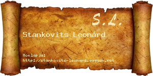 Stankovits Leonárd névjegykártya